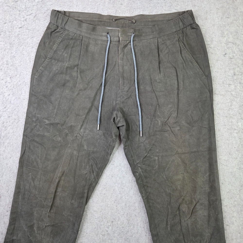Suitsupply Tessuti Sondrio Pants Mens 52 (36x34) Dark Green Drawstring